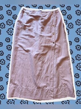 Lisa Says Gah x Madewell Women’s Lilac Button-Accent Midi Skirt